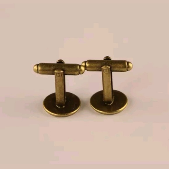 Old World Map Antiqued Gold Cufflinks! - Picture 4 of 4